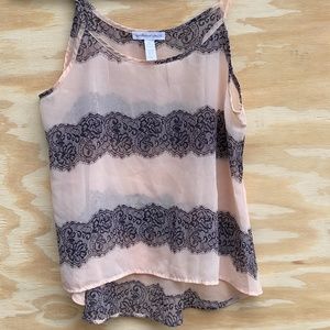 Sheer light pink top